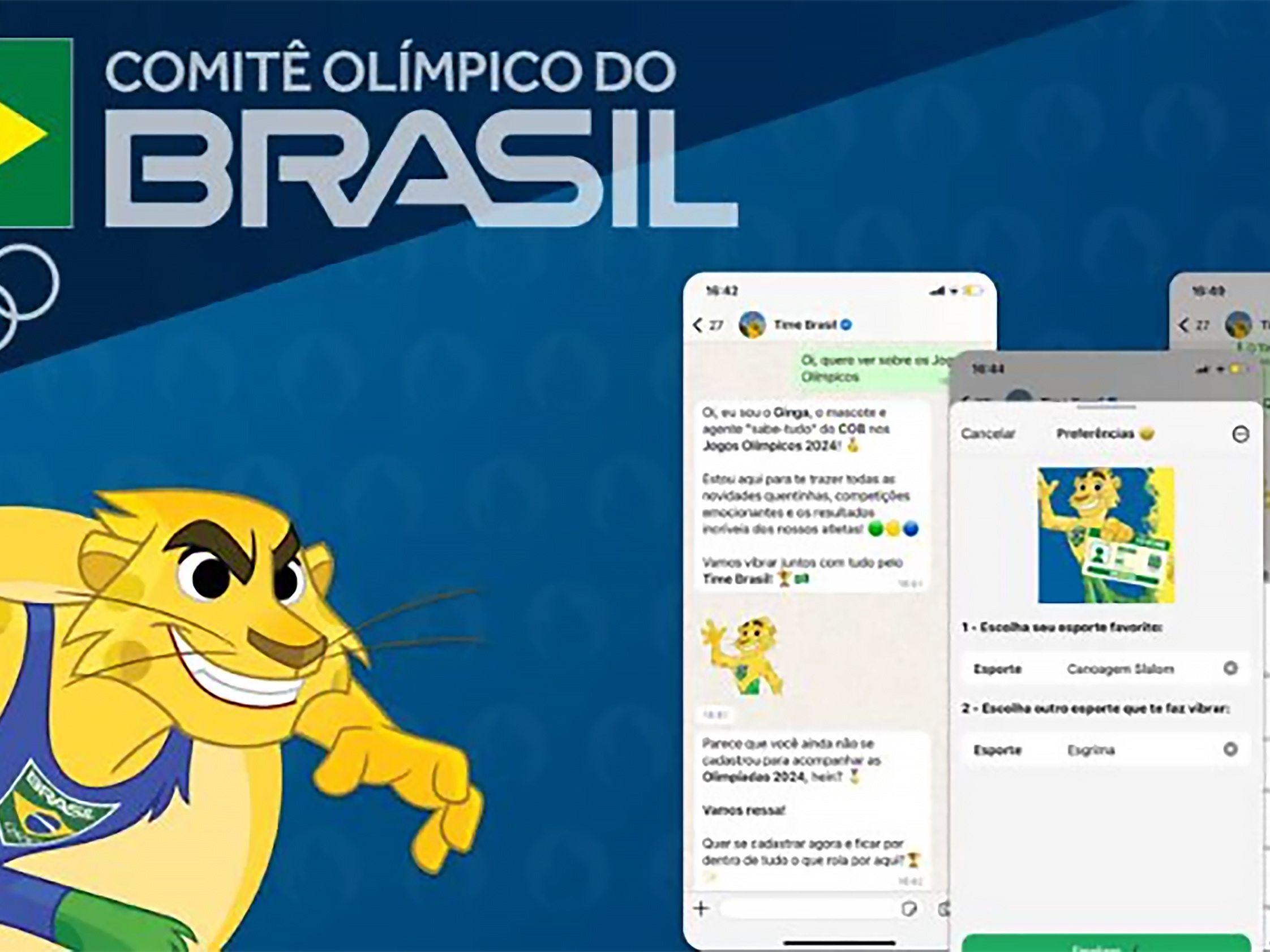Brazilian Olympic Committee WhatsApp experience