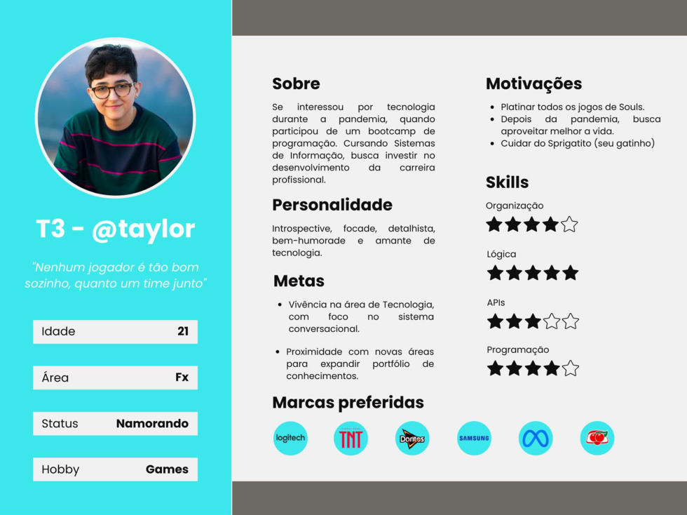 Persona T3, presented in Figma as a beginner user of the tool
